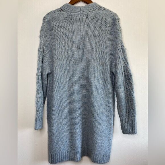 Anthropologie Nuria textured Knit Open Cardigan Dusty blue Size XS - Picture 6 of 10